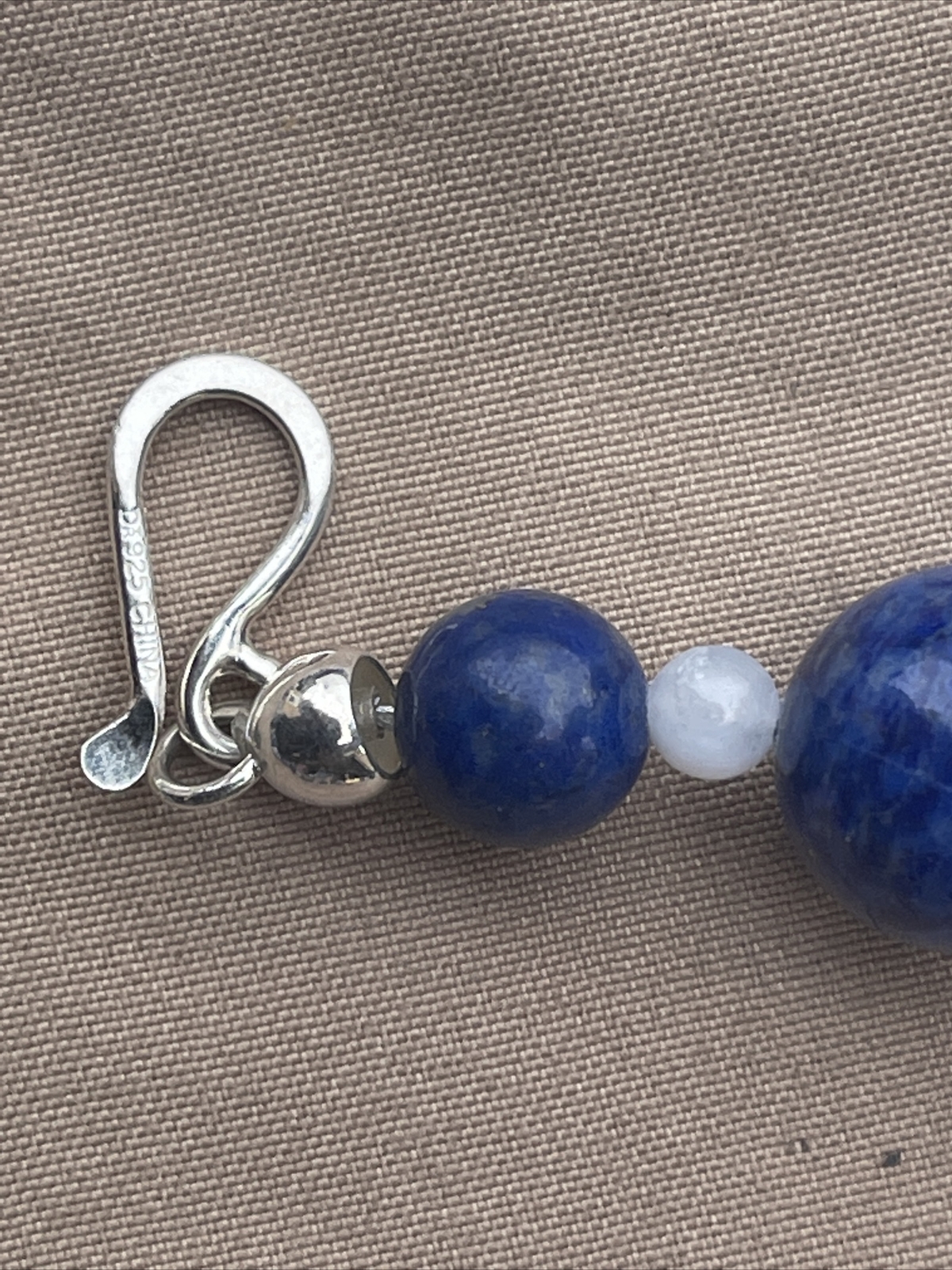 Mine Finds by Jay King DTR Sterling 925 blue lace agate lapis Nexklace 156 Grams
