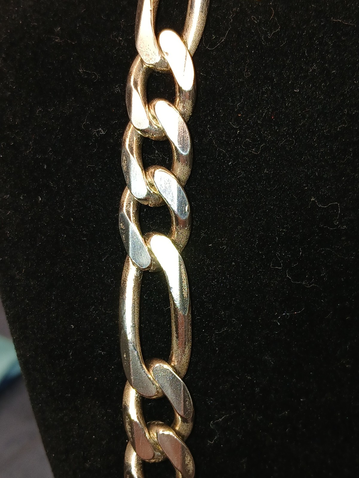 Sterling Silver 110 gram 3+1 Figaro / Cuban Link .925 Silver Italy 10.8MM