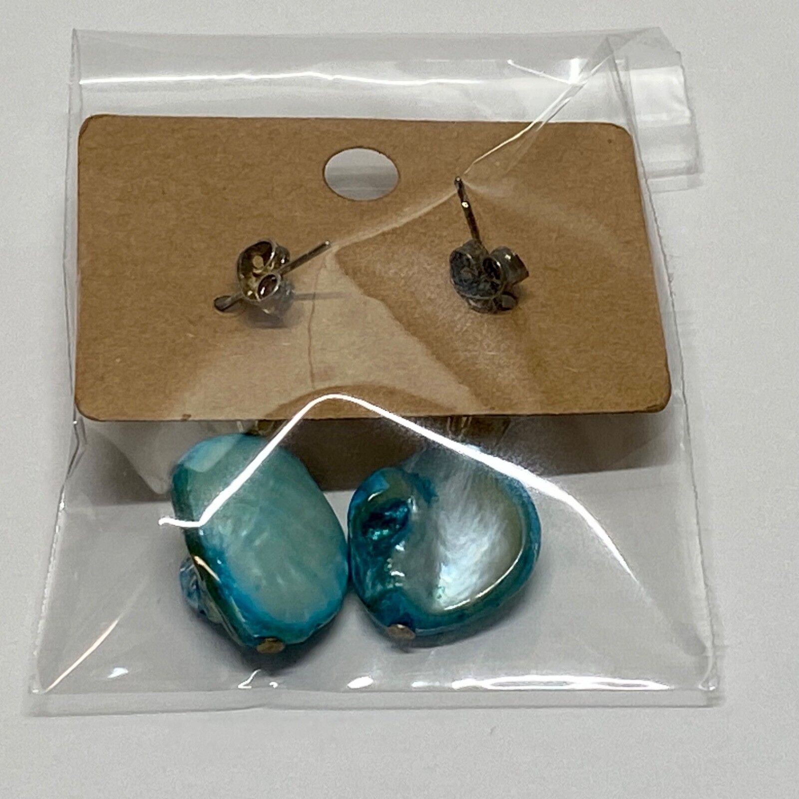 Turquoise Beaded Natural Ocean Beach Teal Sea Blue Dangle Drop Fine Earrings