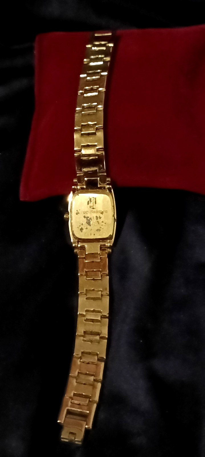 KRUG BAUMEN Tuxedo Ladies Gold Plated Quartz Watch-Working