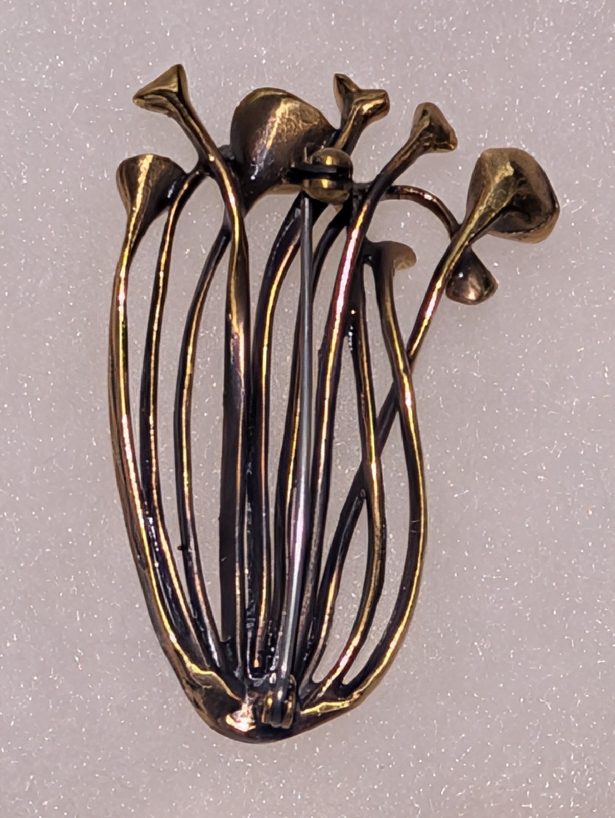 Nordic Organic Rustic Brooch Hannu Ikonen Bronze Finland Vintage