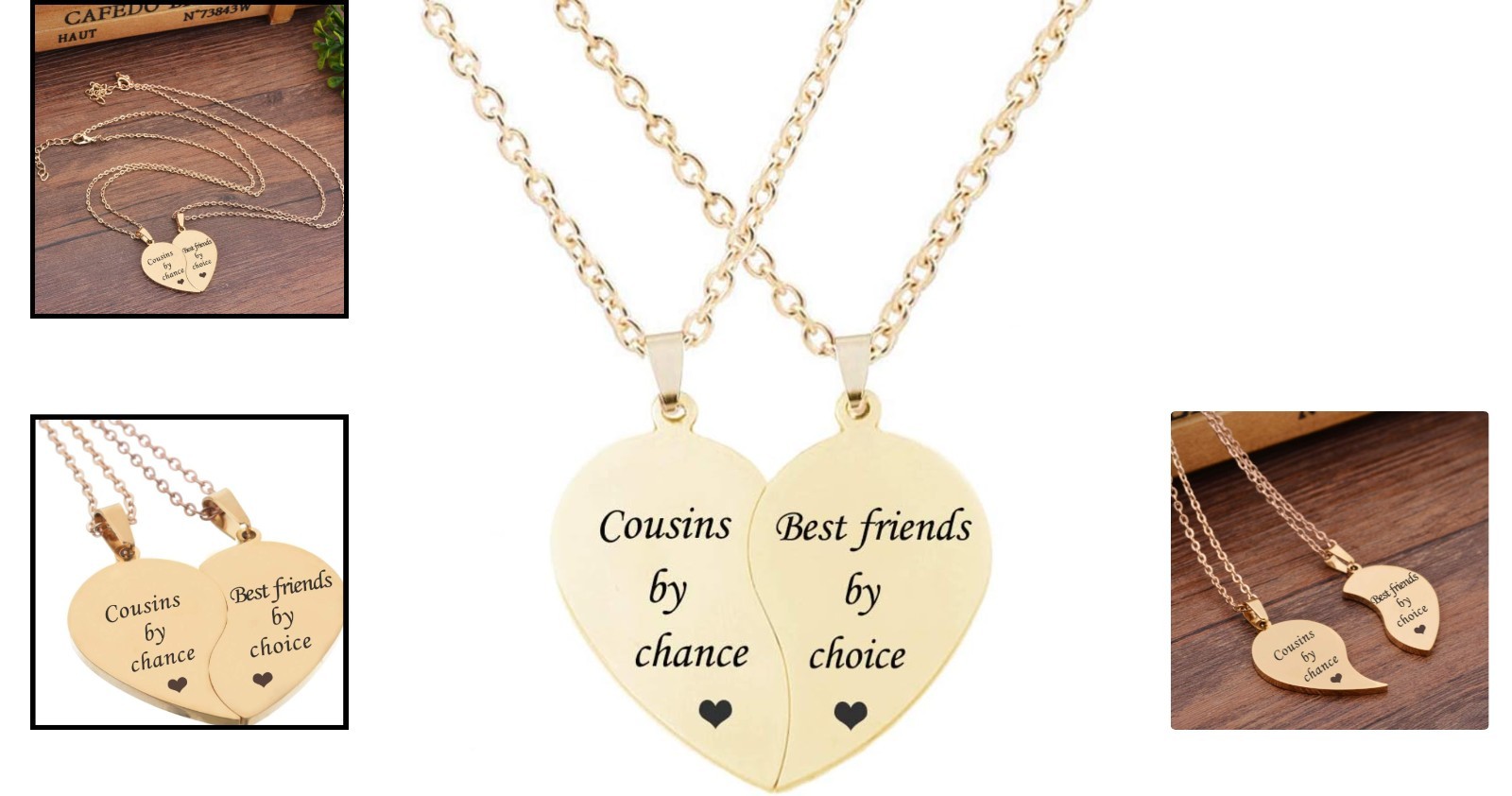 Matching Heart BFF Necklace Set – Friendship & Valentine’s Gift