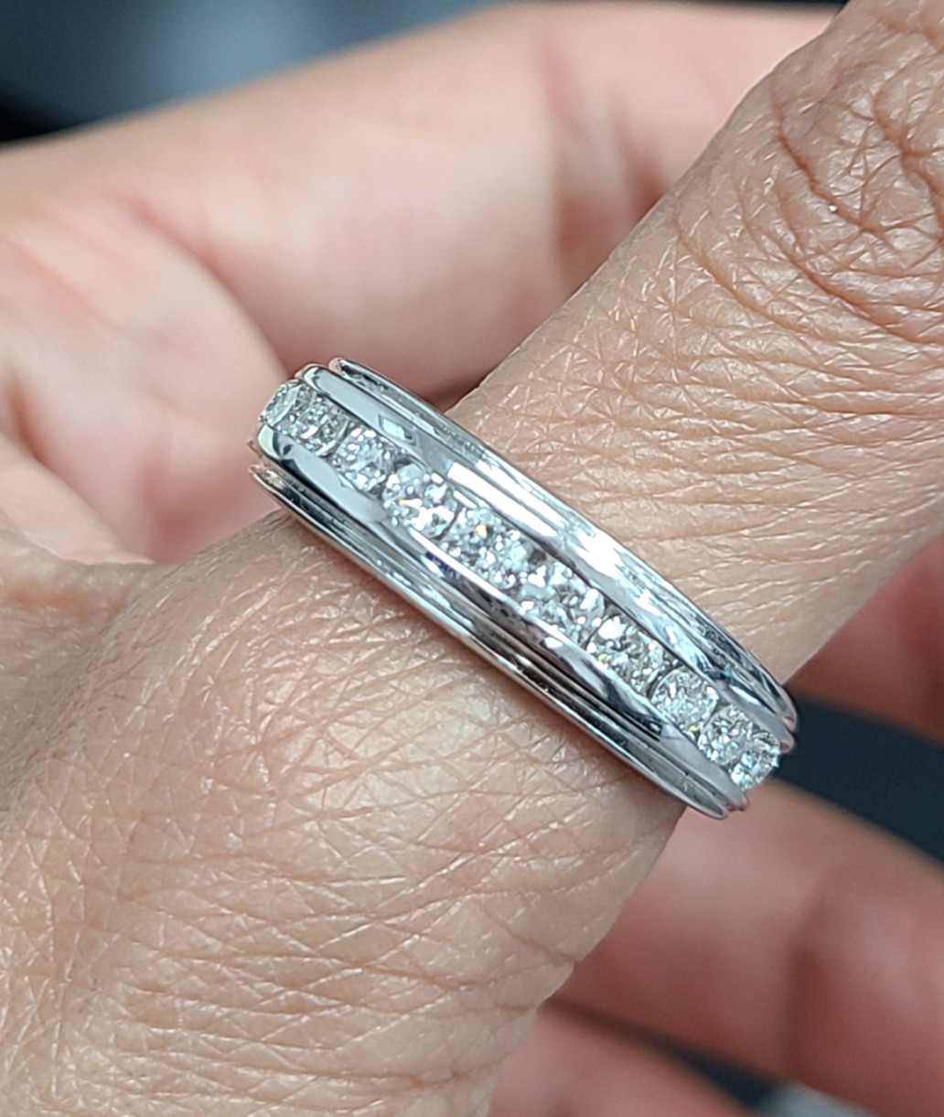 DEAL! 1.00CT 100% NATURAL ROUND DIAMOND MEN’S WEDDING BAND RING 14KT GOLD 6.40MM