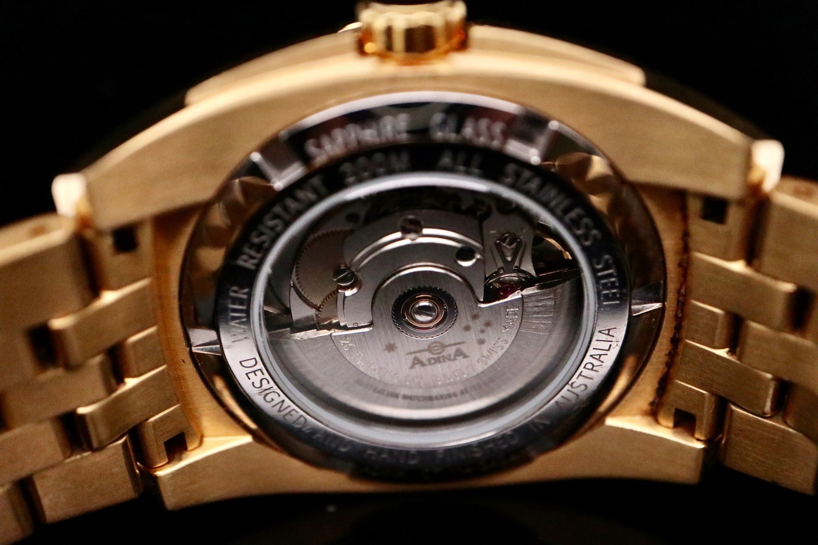 Authentic Adina Amphibian Automatic Gold Plated 42mm Wristwatch CT114 G6XB Boxed