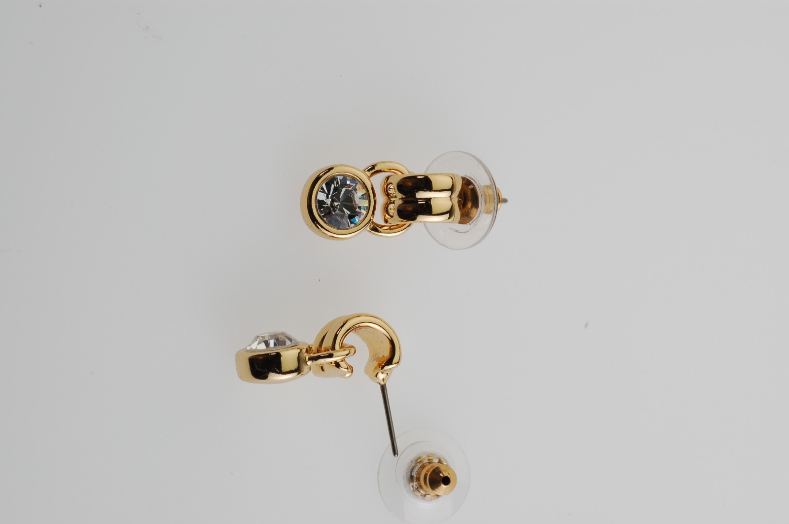 Pauline Gold Plated Crystal Drop Stud Earrings. Lead Free & nickel Free.