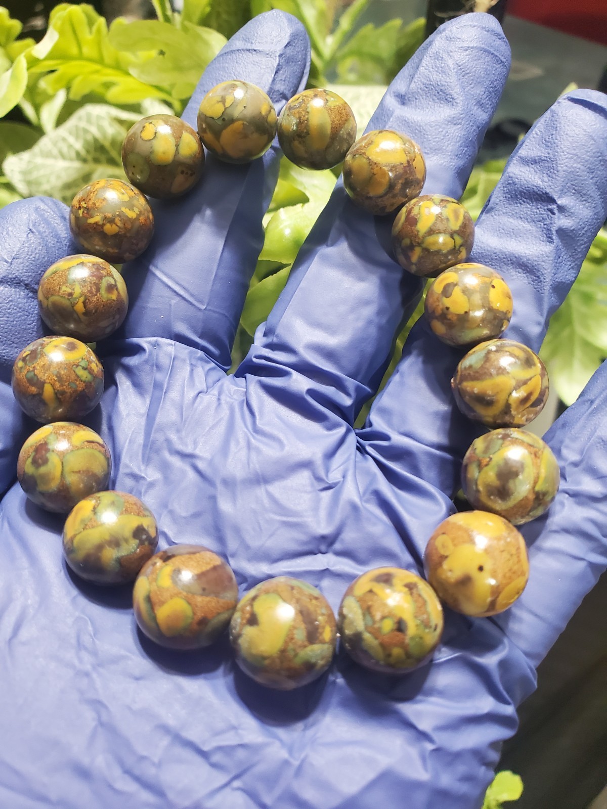 Fruit Jasper 12.2mm Bead Bracelet Crystal