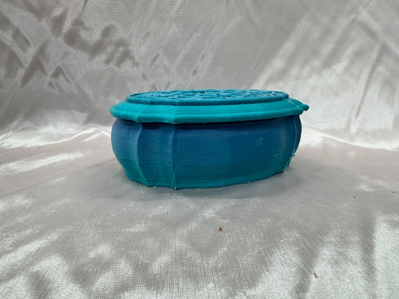 Purple & Blue Trinket / Jewelry Box, 4.5″ x 3.5 x 1.5″