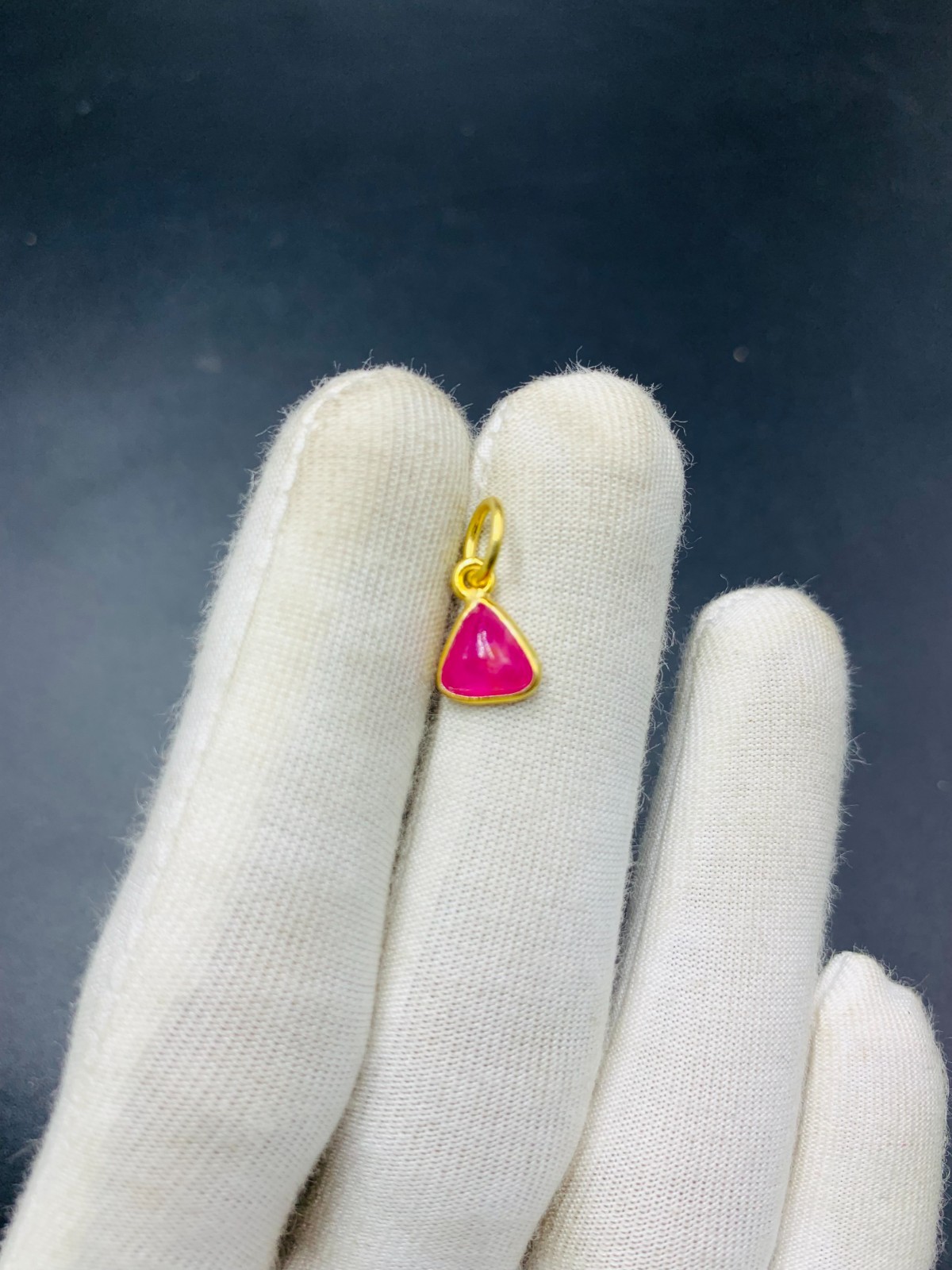 Traingle Shape Pendant Ruby Gemstone Pendant 925 Silver Pendant Duty Tariff Free
