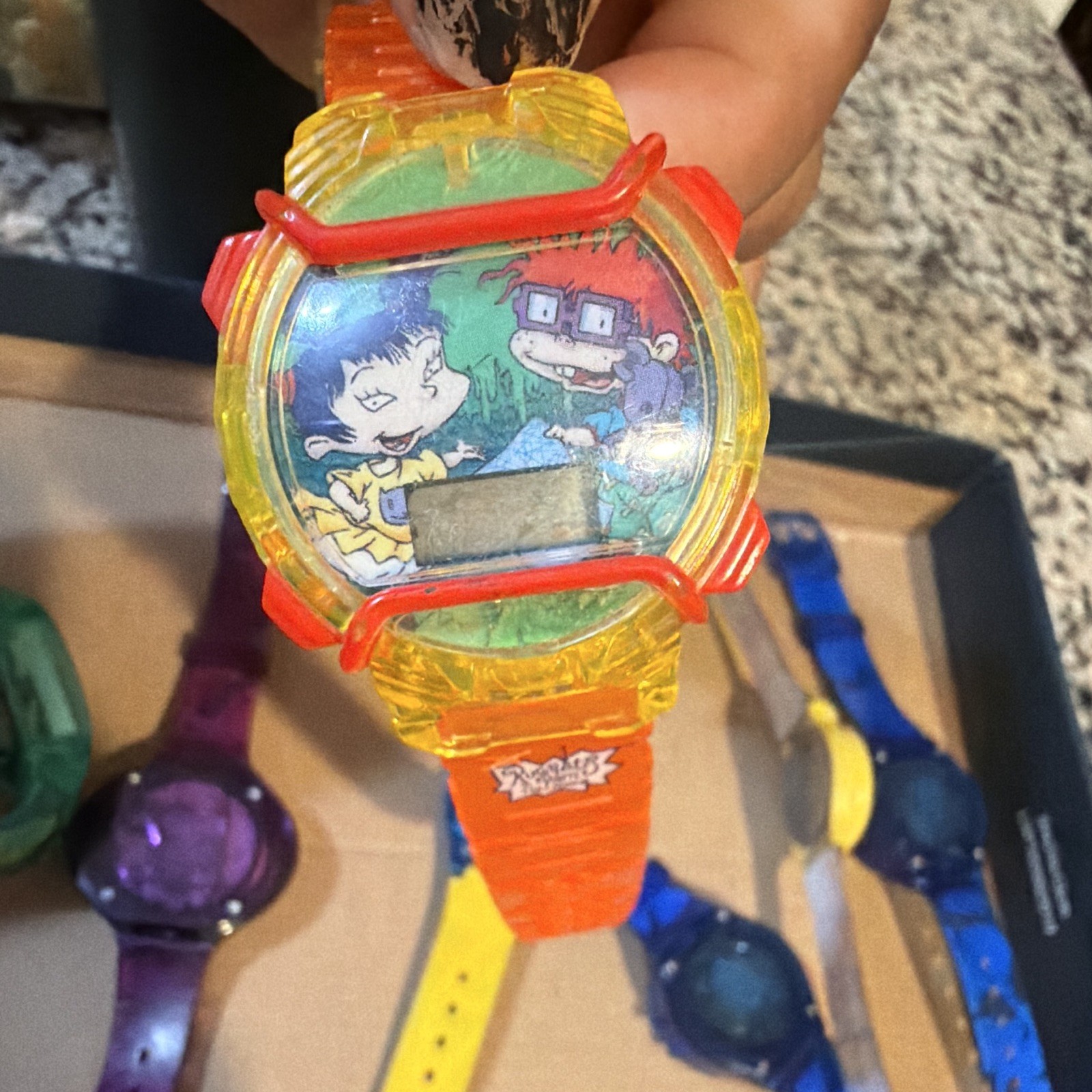 Nickelodeon Rugrats Lot of 6 Kids Digital LCD Quartz Plastic Wristwatches 1997
