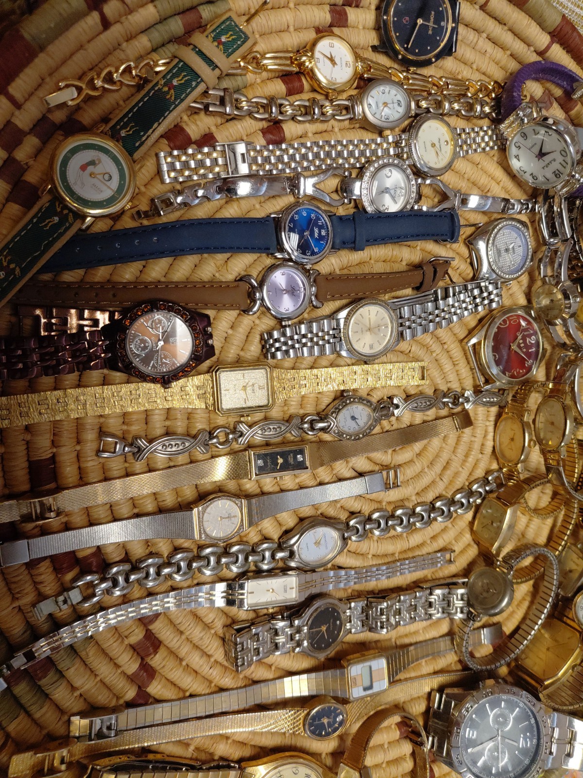 Watch Time Piece Wristwatch Lot Variety Citizen,timex,consort,seiko,armitron Etc