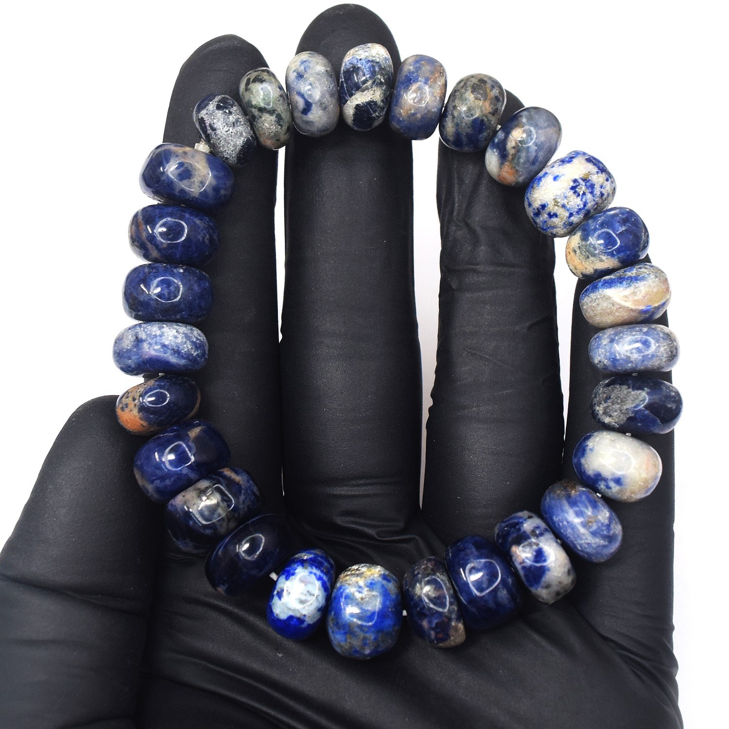 Awesome Sodalite & Lapis Lazuli 230.00 Cts Stretchable Bracelet Beaded RK 02E804