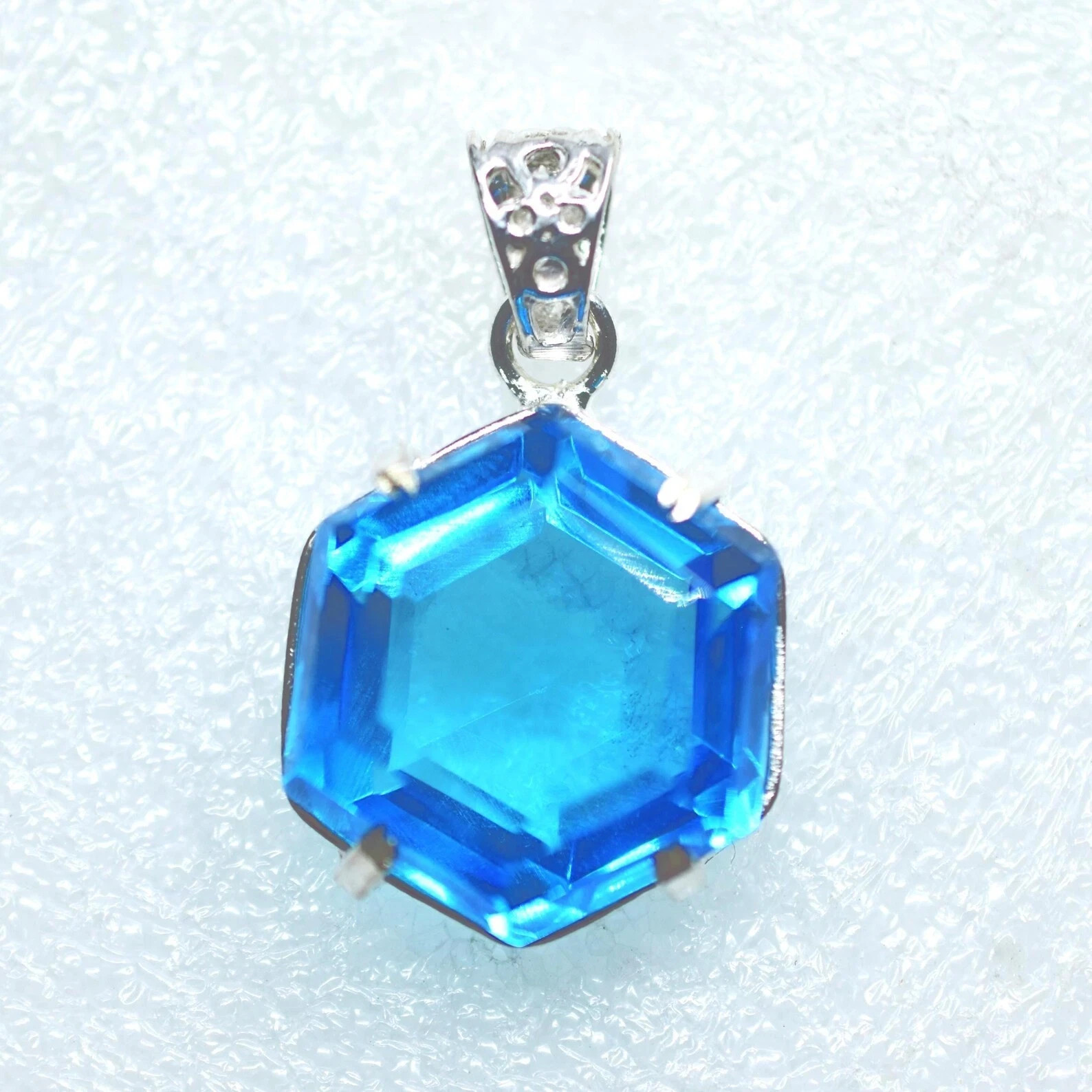 40.85 Ct Certified Natural Topaz Solid Silver Fancy Pendant Jewelry Gemstone