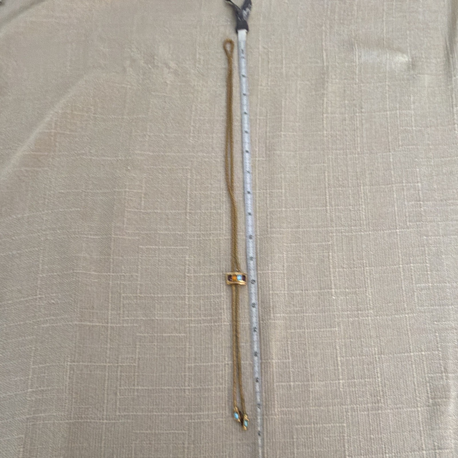 Gold Tone Yellow Gold Plated Adjustable Bolo Snake Chain Multicolor Crystal