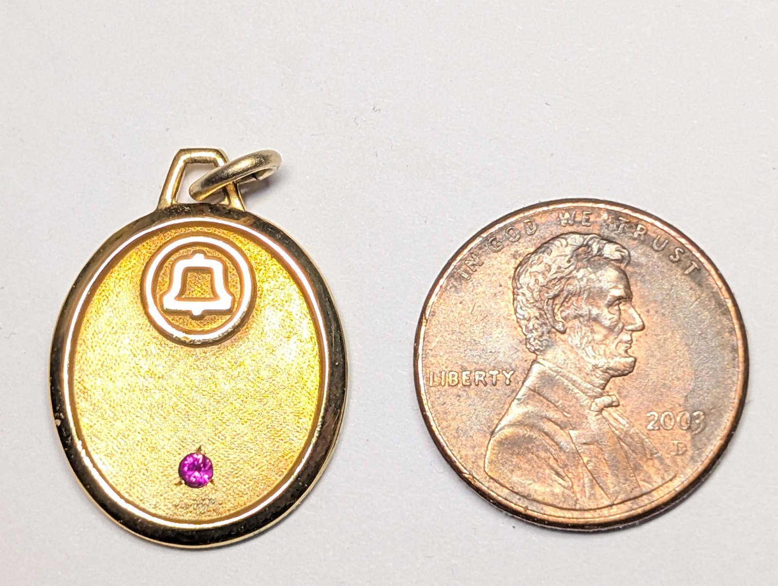 VINTAGE BELL SYSTEMS GOLD FILLED CHARM SIGNED LGB 1/5 10K WEIGHS 3.5 GRAMS