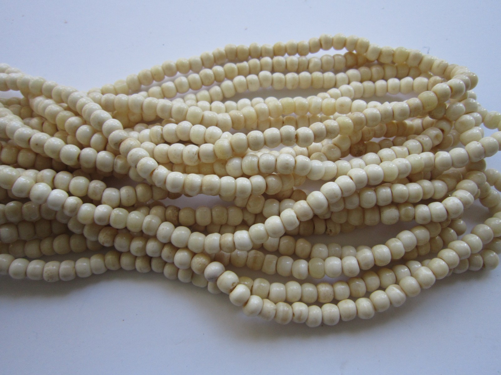 Buffalo Bone Round Beads Off White 6mm 8mm 10mm Jewelry Crafts 1 strand