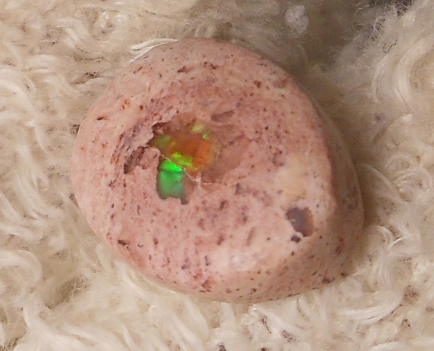 7.50ct Mexican Fire Opal Cantera 15×11.5×5.5mm Multi-Color Cab Bonanza Sale