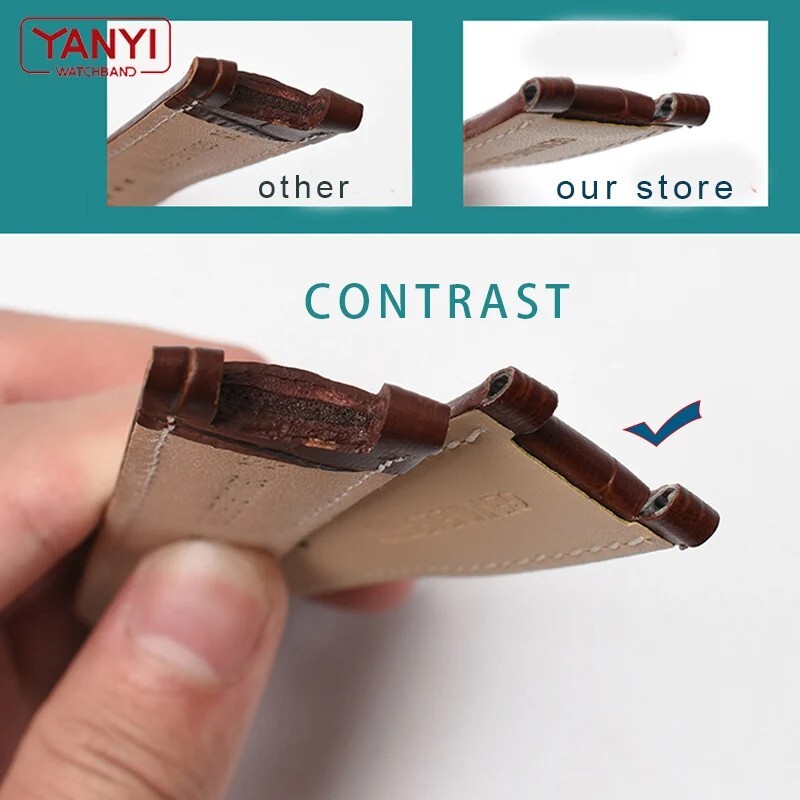 Genuine Leather Watch Strap Fit for Gc 22x13mm 20x11mm Notched Wristwatches Band