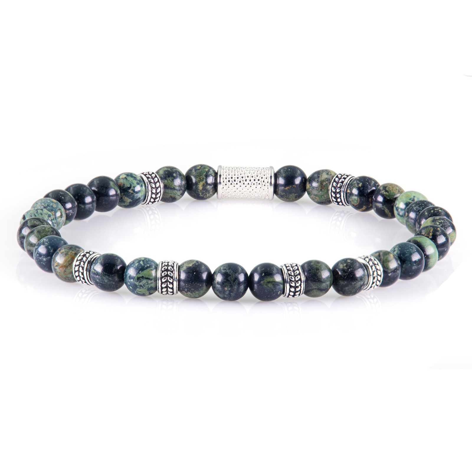 African turquoise 925 sterling silver bracelet beaded bracelet women men