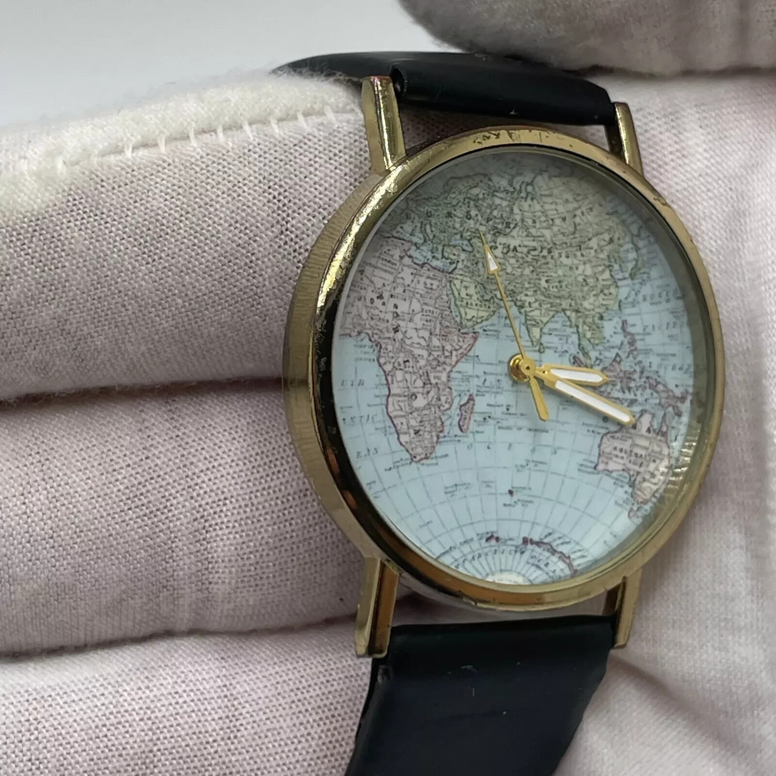 World Map Watch Eastern Hemisphere Unisex 38mm Case Africa Oceania Asia Quartz