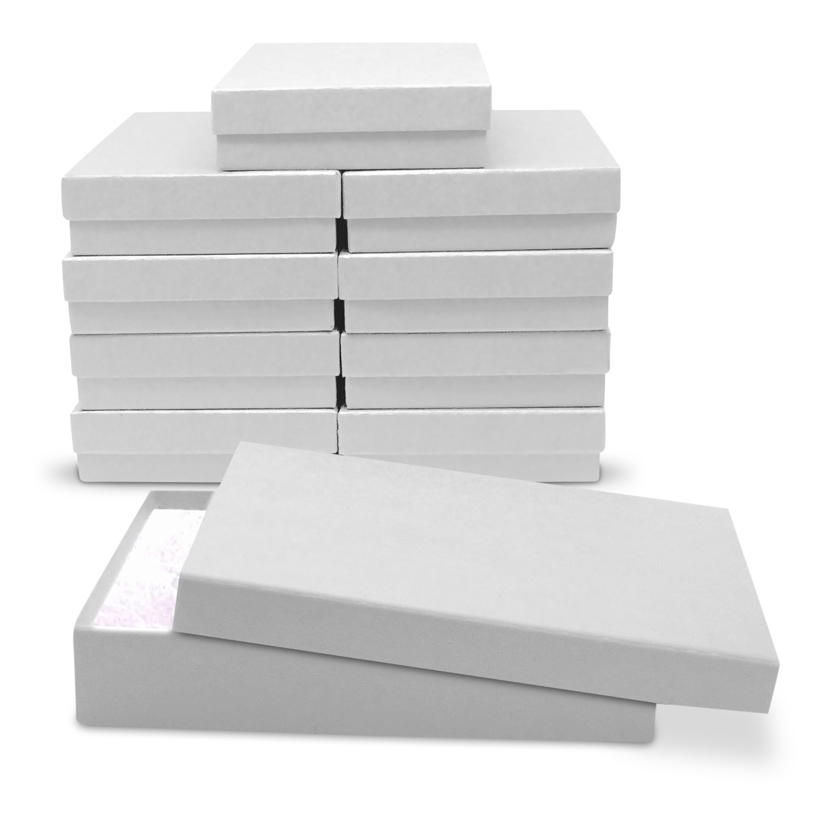 Made In US Cotton Filled Gift Boxes Jewelry Cardboard Boxes 5.5X3.5X1 – 10pcs