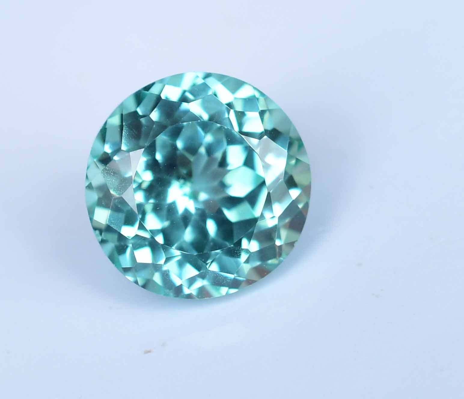 Natural Serendibite 9.00 Ct Green Bluish Unheated Certified Round Loose Gemstone