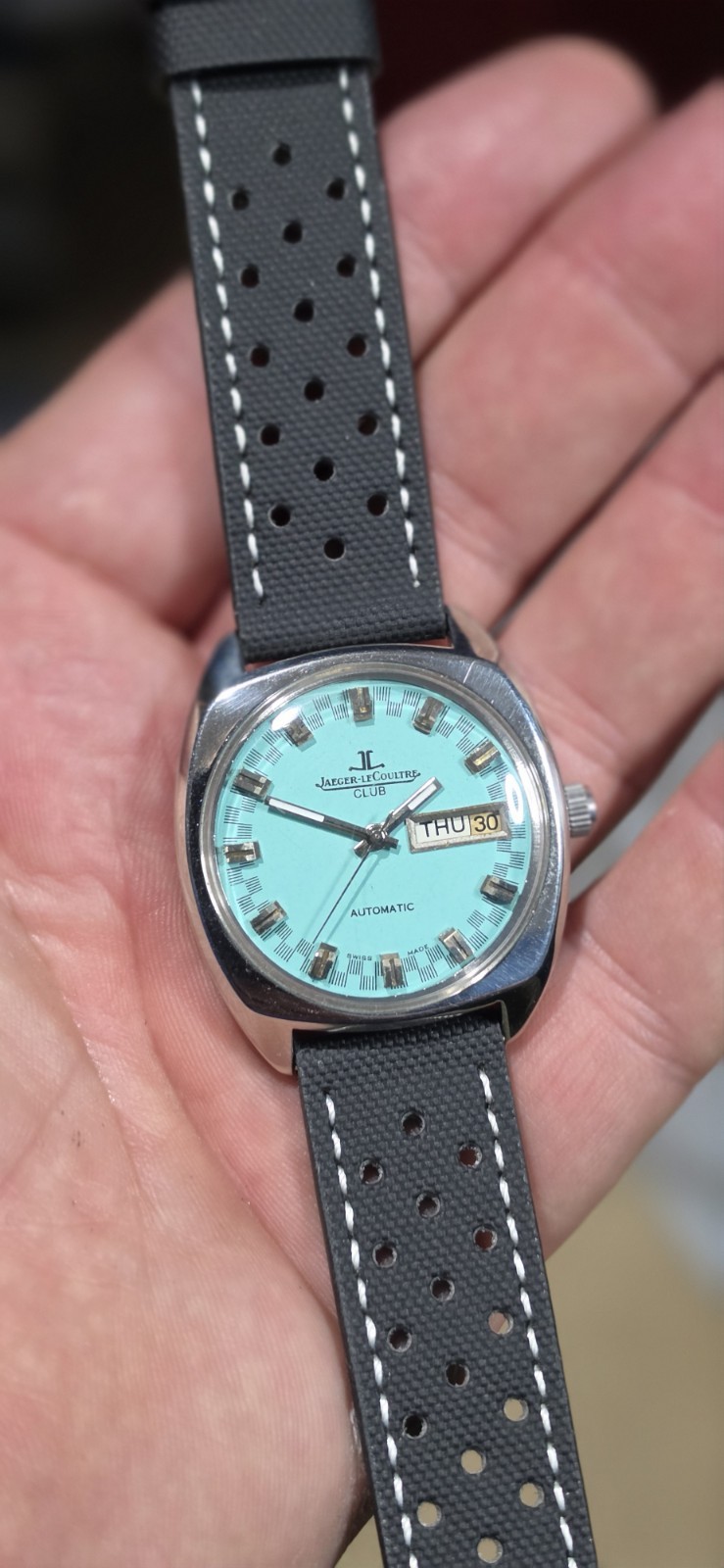 Vintage Jaeger-LeCoultre Club Tiff-Blue Dial Original 1916ETA Swiss Movement