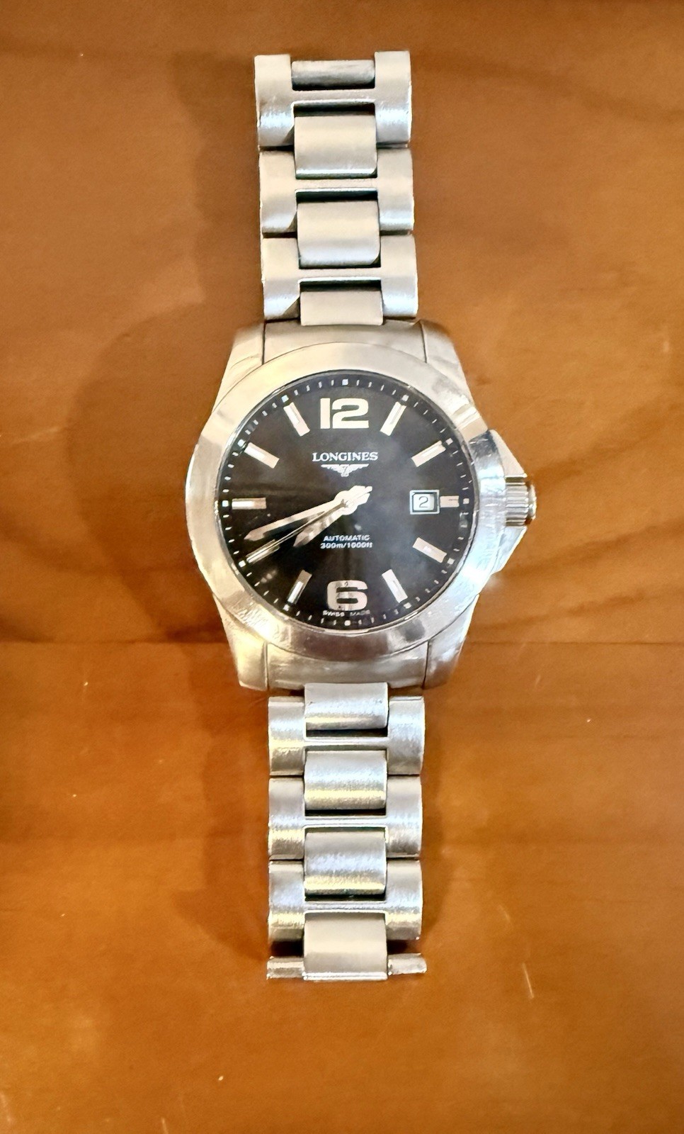Longines Conquest Automatic 41mm Black Watch L3.658.4 300 M Complete Service