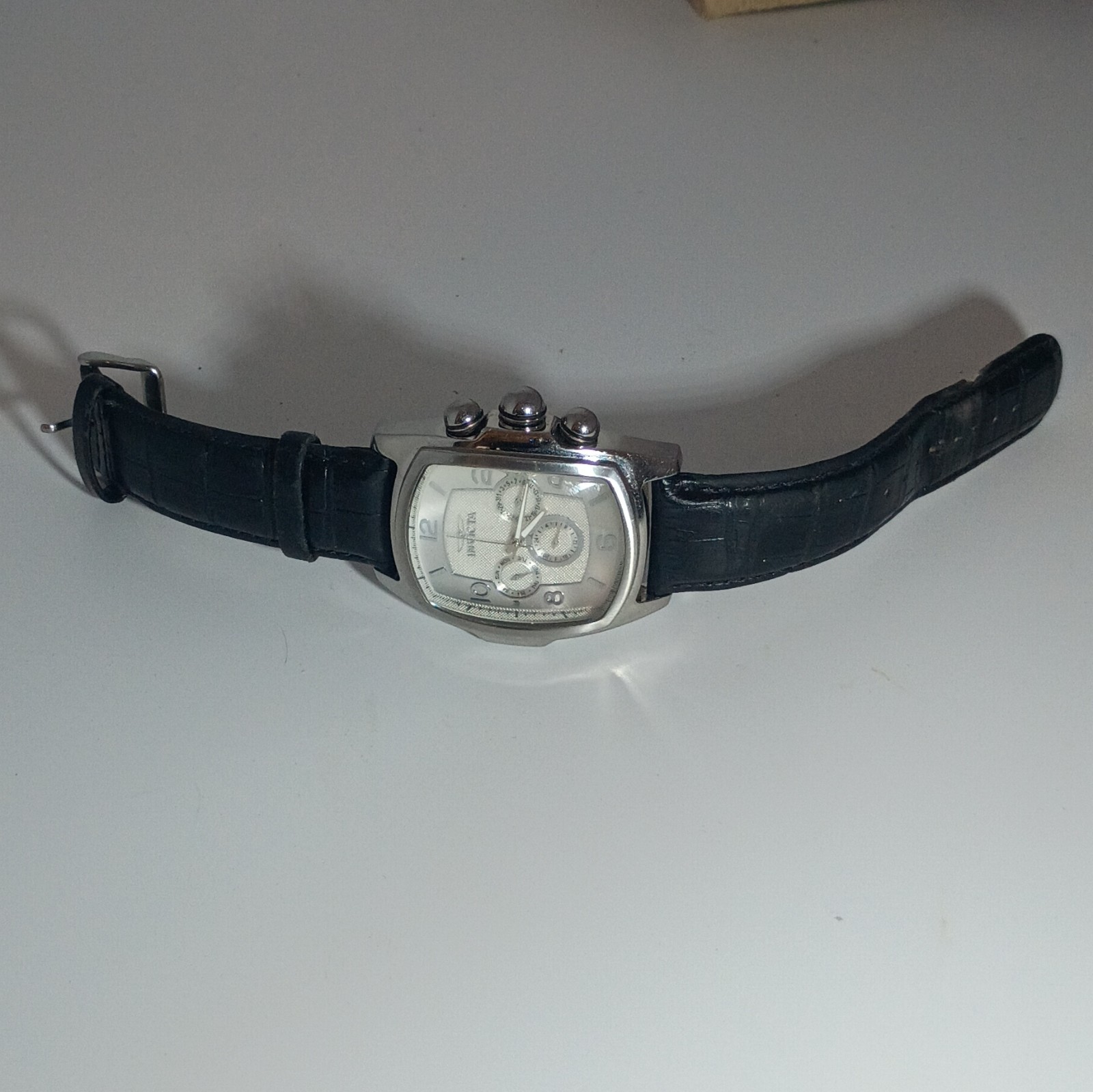 Invicta Lupah Special Edition Tritnite Quartz 30m 48mm Black Leather Day/Date