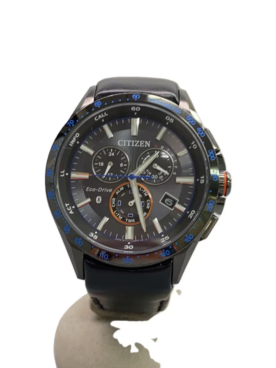 CITIZEN Quartz Watch Analog Leather BLK BLK BZ1035 09E