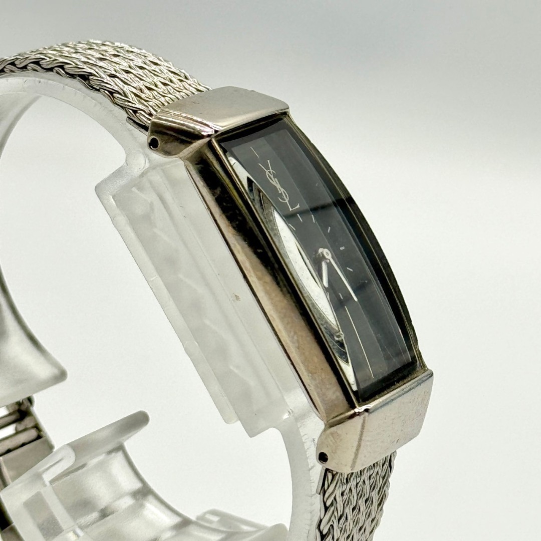Yves Saint Laurent Watch Black Dial 2 Hands 5421 H05569 Working
