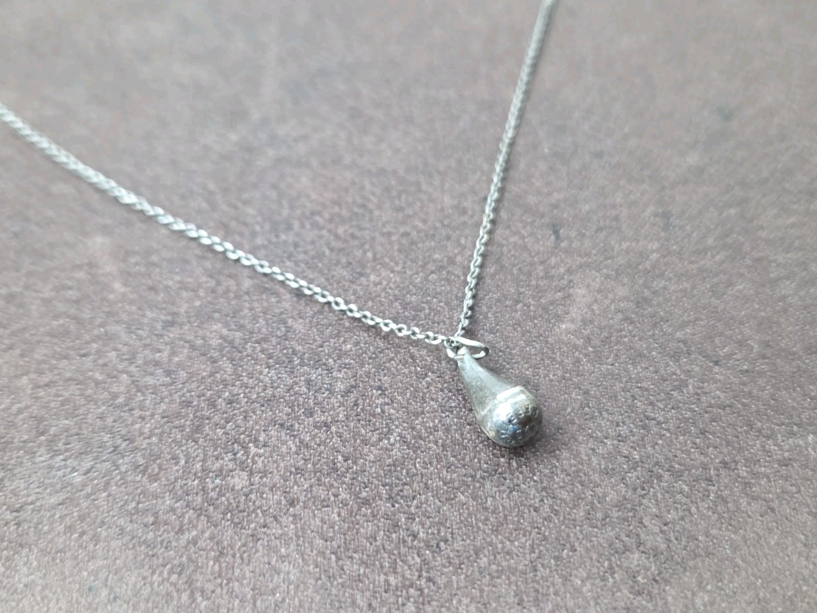 TIFFANY & CO ELSA PERETTI 925 STERLING SILVER TEARDROP NECKLACE
