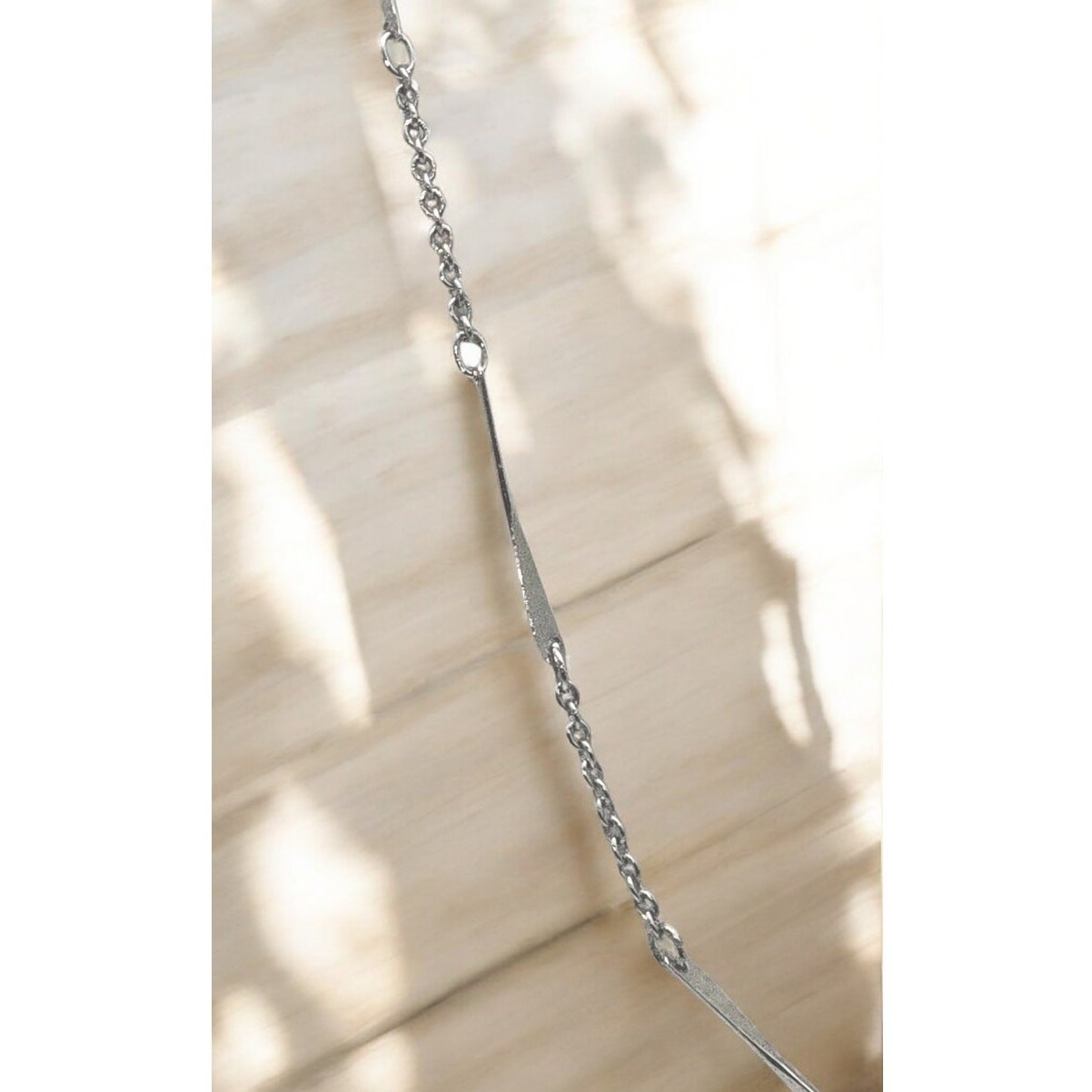 Avon Silver Tone Bar Link Necklace Minimal Chain – Classic Modern