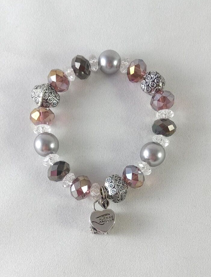 Alexa’s Angels Prayer Box Charm Beaded Stretch Bracelet