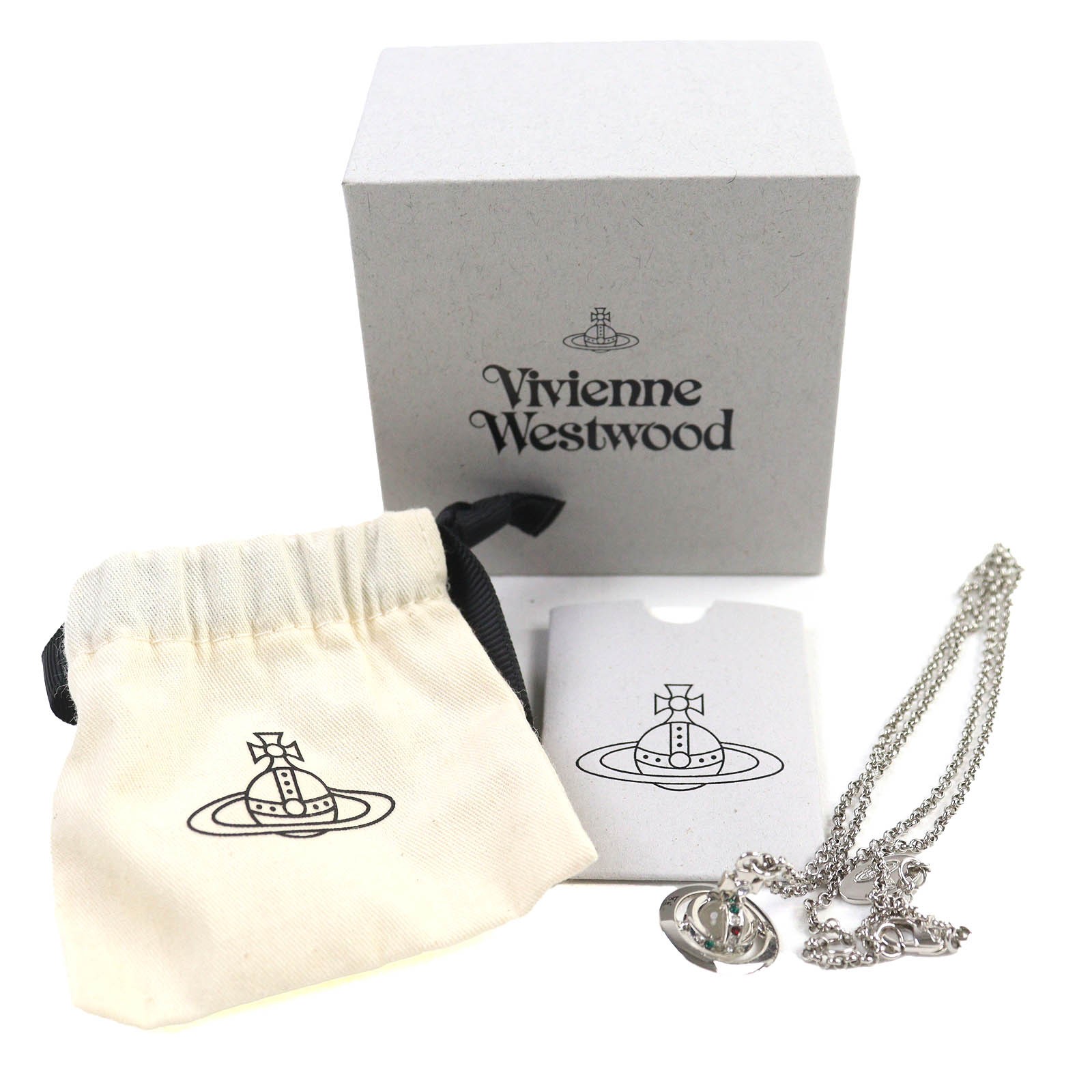 Excellent Vivienne Westwood Necklace PETITE ORB PENDANT Petit Orb Pendant Silver
