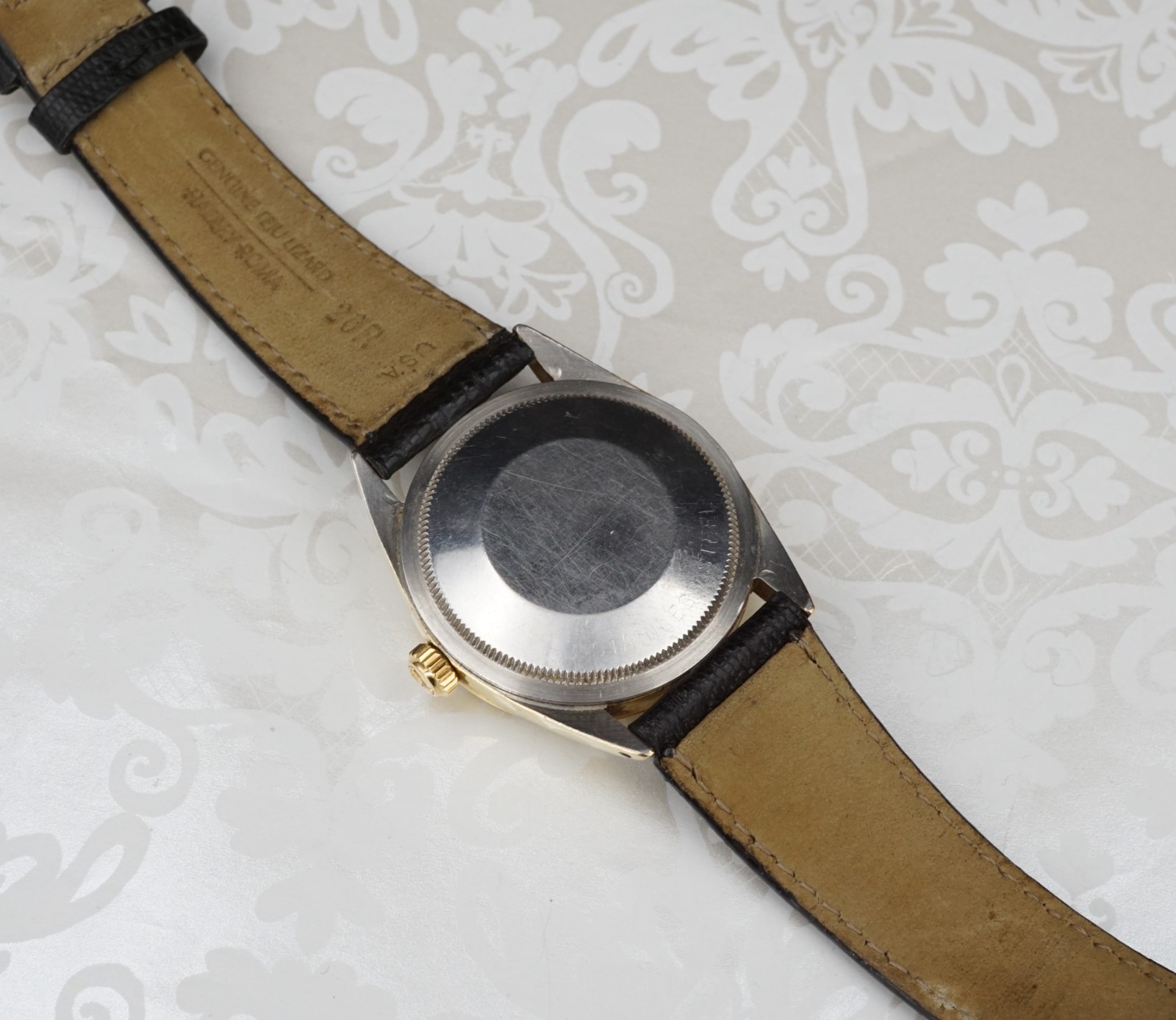 Rolex Oyster Perpetual 14k Capped Watch Leather 34mm Automatic 1024 1967 W1325