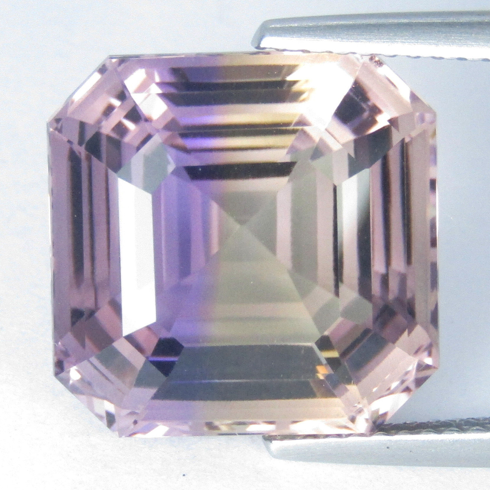 13.45Cts Fabulous Natural Bolivian Ametrine 13.8mm Asscher Cut Collection Gem