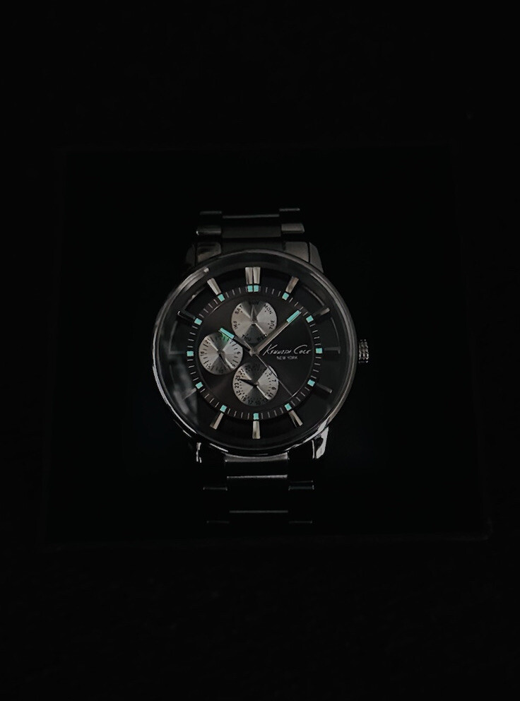 Kenneth Cole KC9114 Men’s Iron Brown Transparent See-Through Dial Steel Watch
