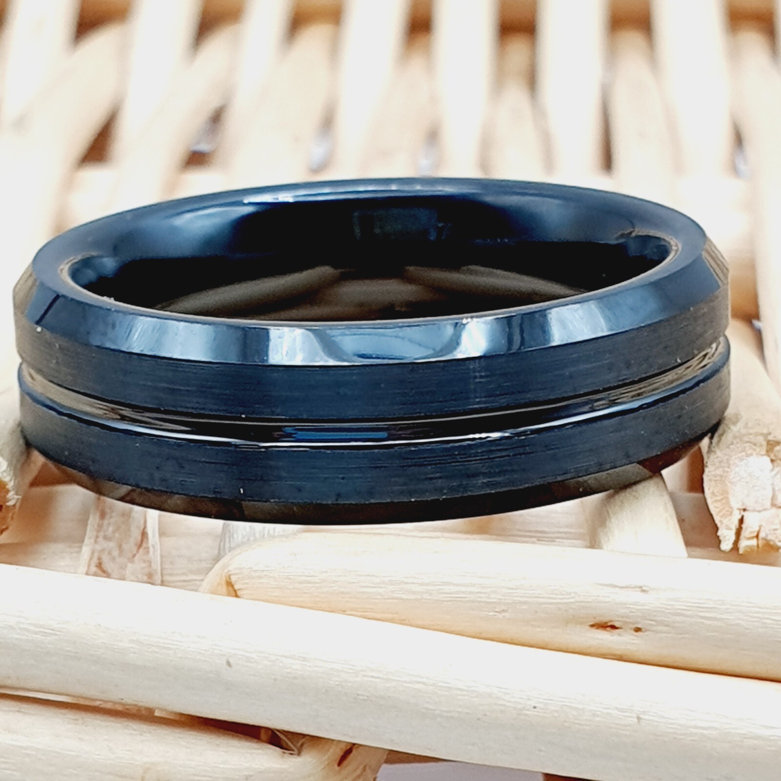 Black Tungsten Engagement Rings Anniversary Promise Band Men & Women