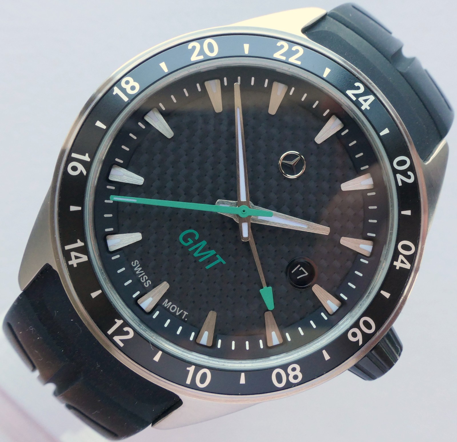 Mercedes Benz AMG DTM Petronas Motorsport Carbon Racing Car Accessory GMT Watch