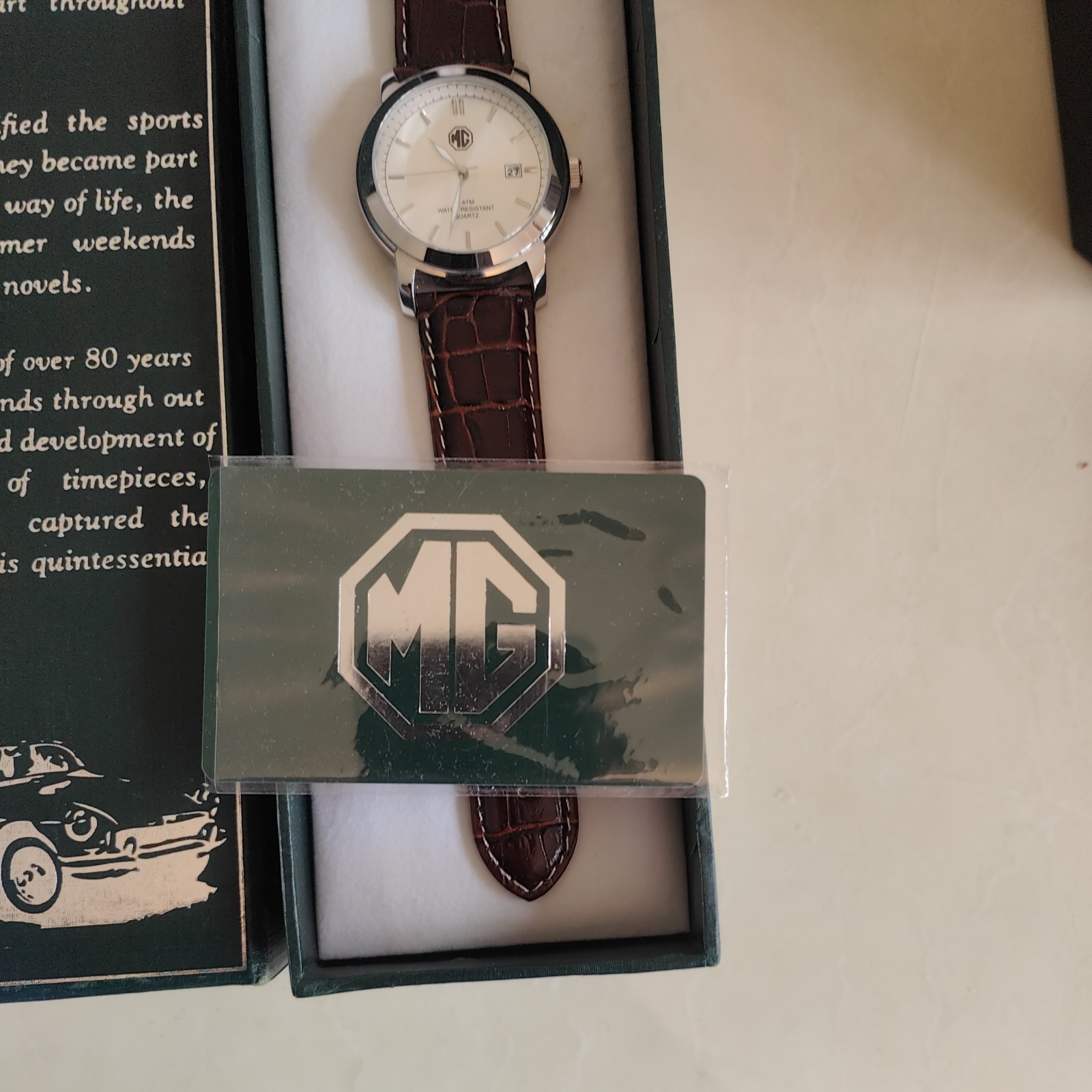MG Morris Garages BMC MGA MGB Classic Aviator Driver Sport Car Accessory Watch