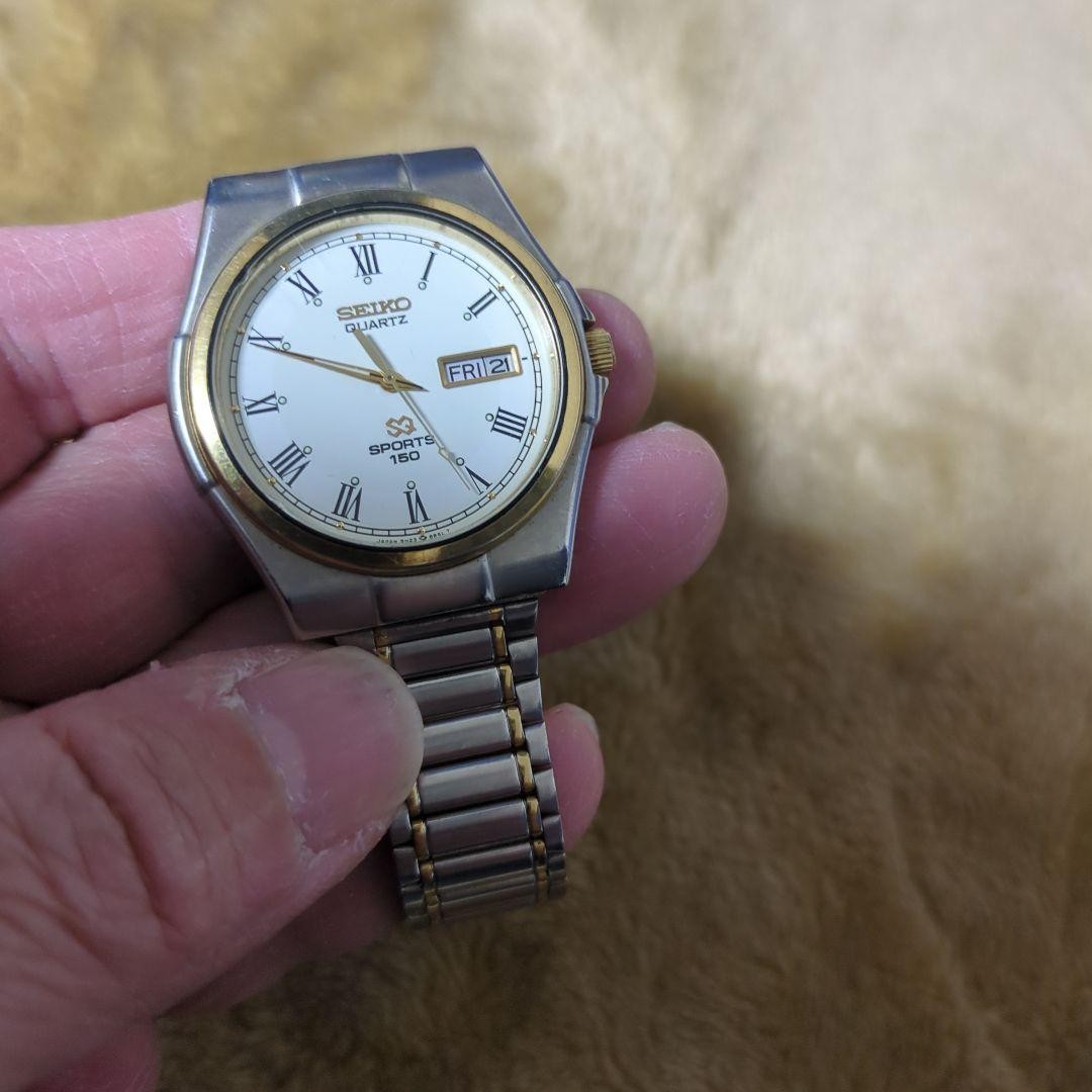 SEIKO SPORT150 5H23-8B60 Quartz White Dial