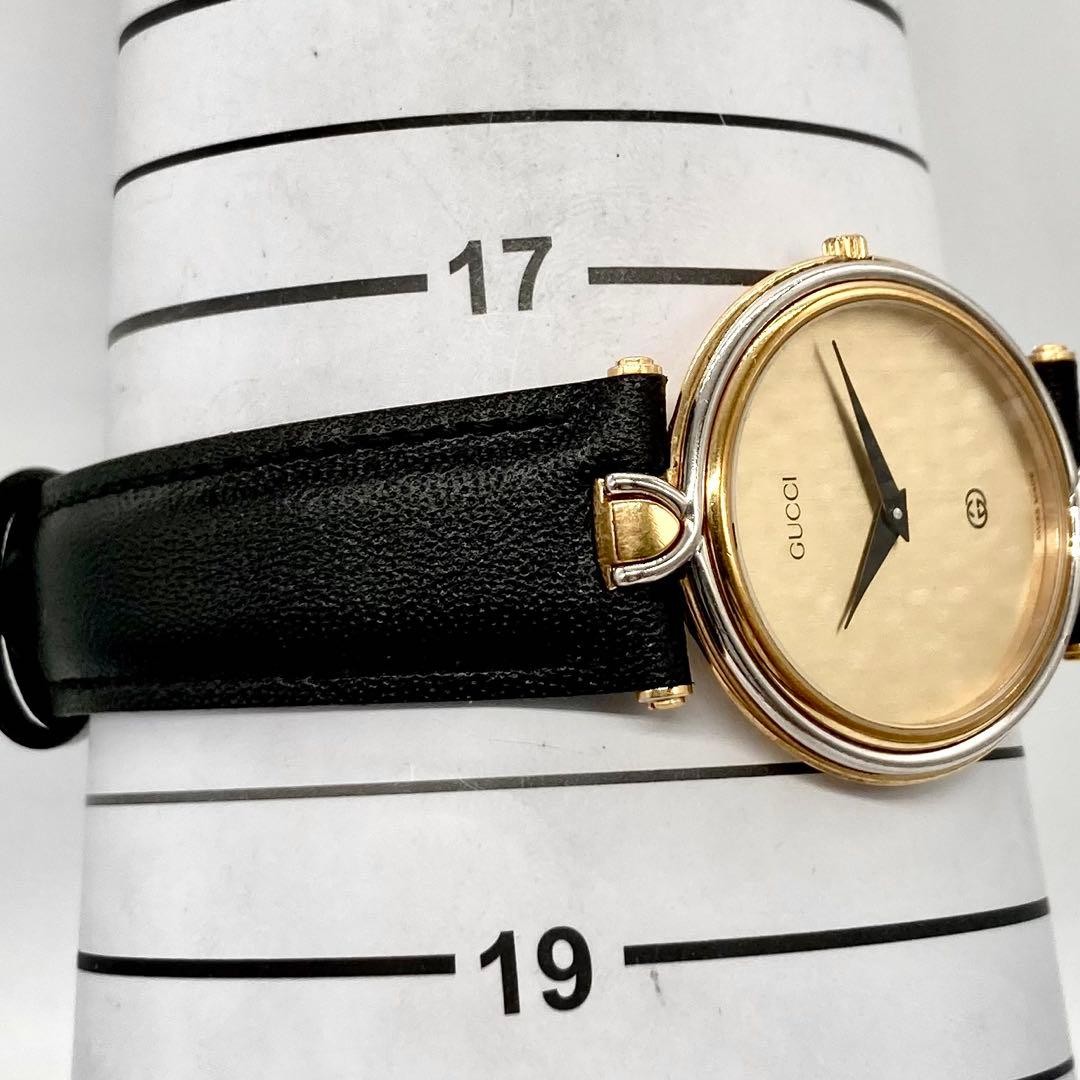 Gucci Working 4500M Combo Gold Dial Silver Men’s Wristwatch