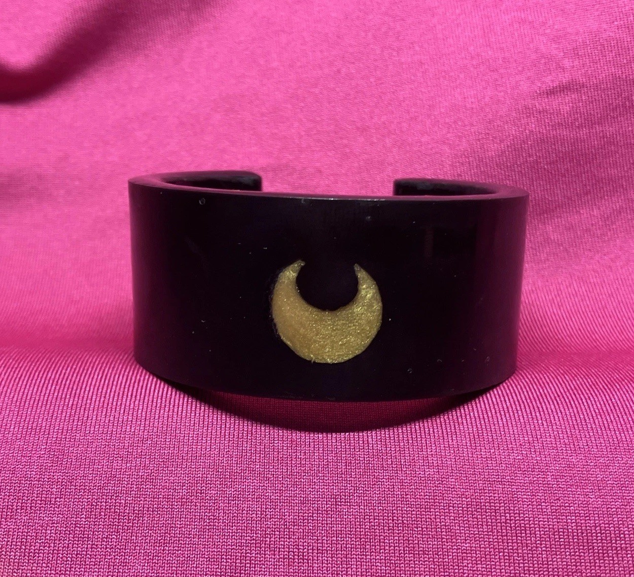 Sailor Moon Black Luna Cuff Bracelet, Resin, MiaChavi Geekery