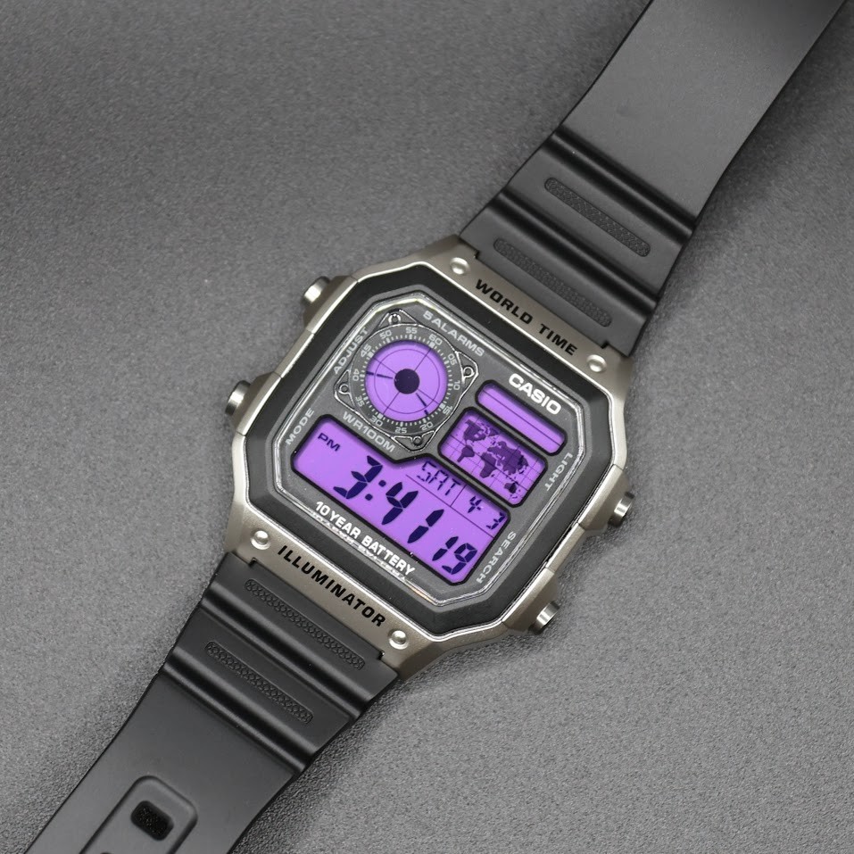 Cyber Violet | CASIO AE-1200WHD Royale | World Time Watch | Mod 🟪