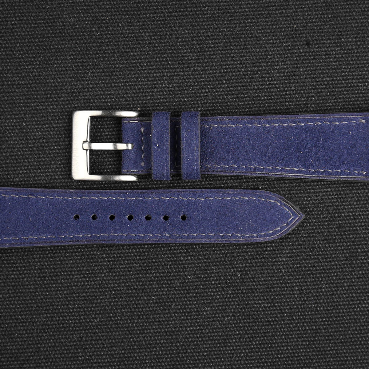 Navy Alcantara Leather Watch Strap Band 18mm 19mm 20mm 21mm 22mm