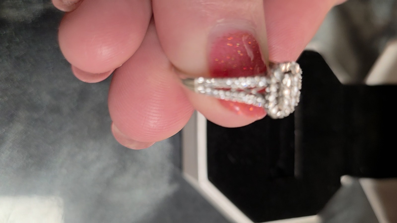 Brilliance 1/2 carat lab grown diamond Engagement Ring, sterling silver