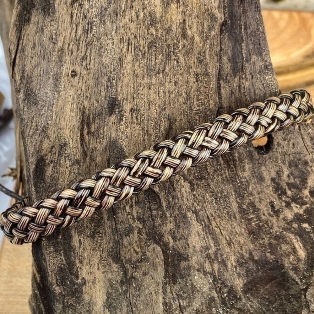 Mens Bracelets Bundle Adjustable Faux Leather and Hemp Matte Onyx Stone Beads