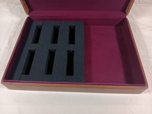Vintage 6 Slot Watch Storage Box With Helbros Watch Face