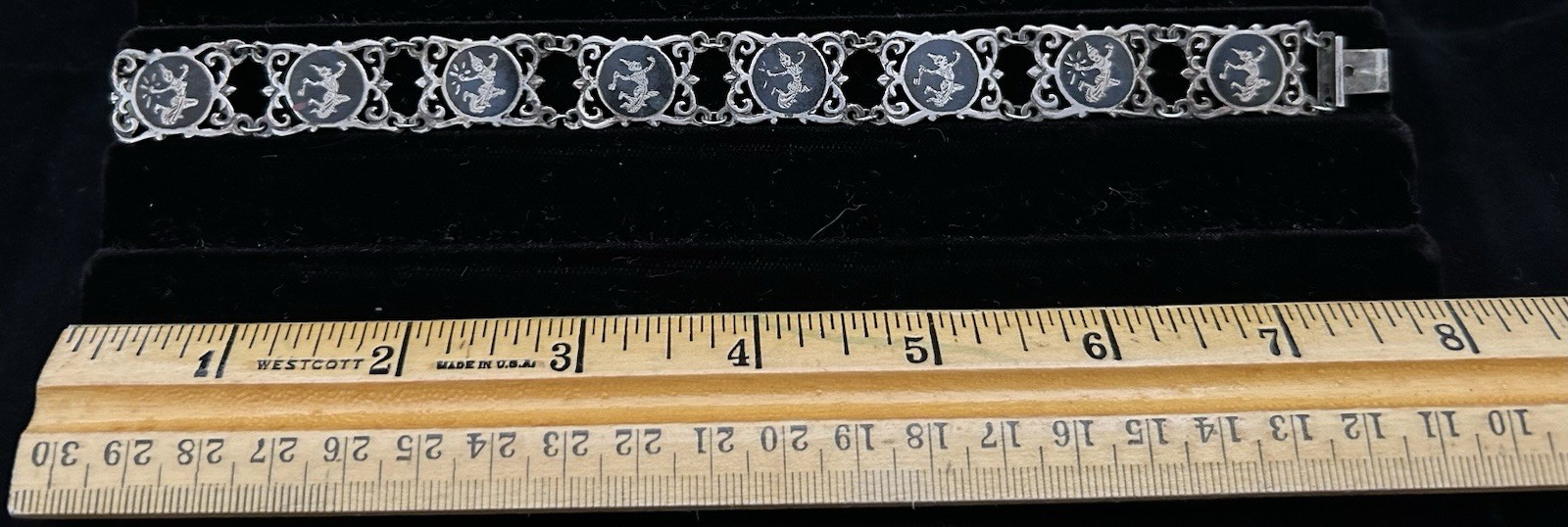 Siam Sterling Linked Bracelet