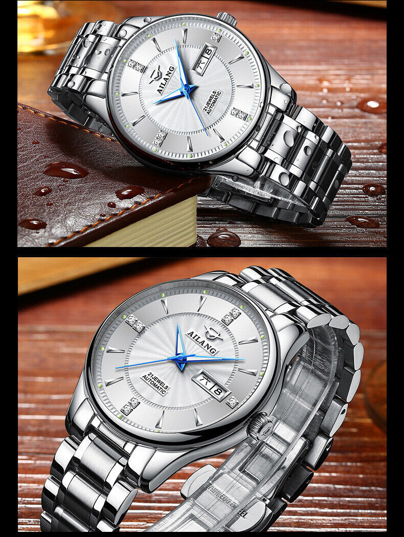 AILANG Watch Calendar Week Luminous Men’s Automatic Mechanical Wristwatches
